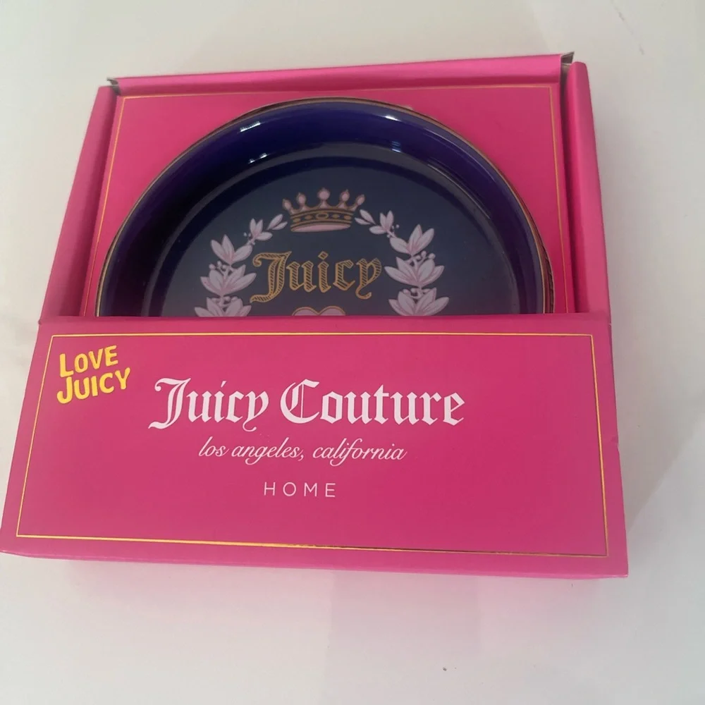 Juicy Couture Navy & Pink Laurel Trinket Dish
